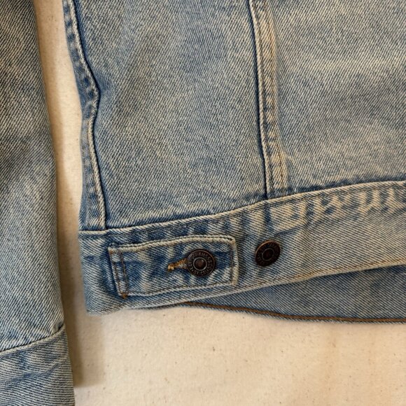 Levis 80’s Vintage 75504-0212 Denim Trucker Jacket Size Large Dragon Embroidery - Picture 7 of 14